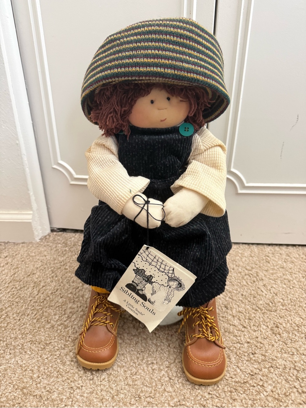 Vintage Sibling Souls Winston Doll 1996 A Little Souls Creation Plush
